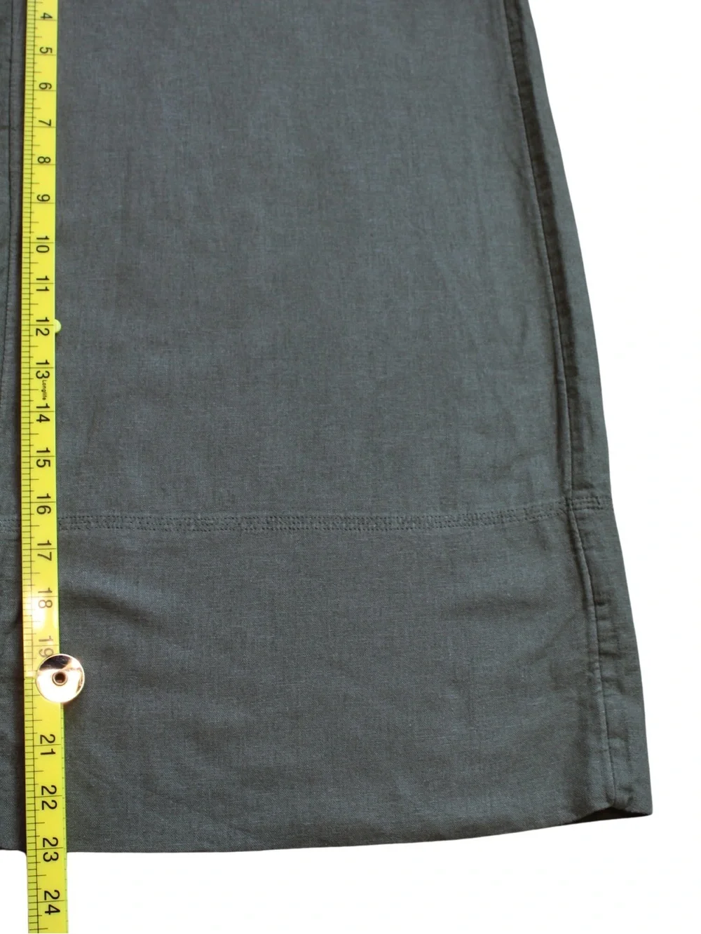 Banana Republic Wide Leg Crop Pants Olive Green Linen Blend Trousers Women’s M